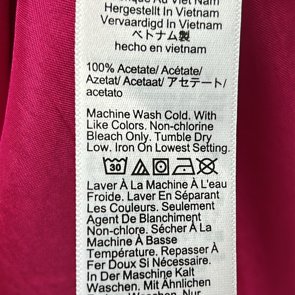 J. CREW NWT Pink Short Sleeve Satin Slip Dress with V-Neckline size 10 - Picture 6 of 9